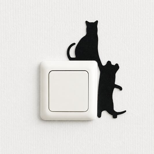 Katzen lichtschalter dekoration - zwei katzen