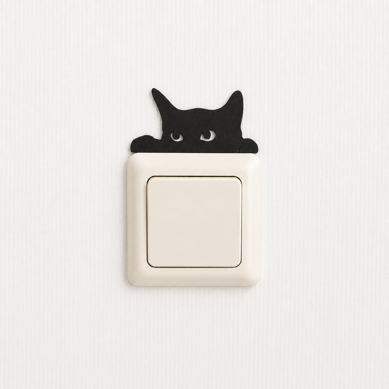 Katzen lichtschalter dekoration - spähende Katze