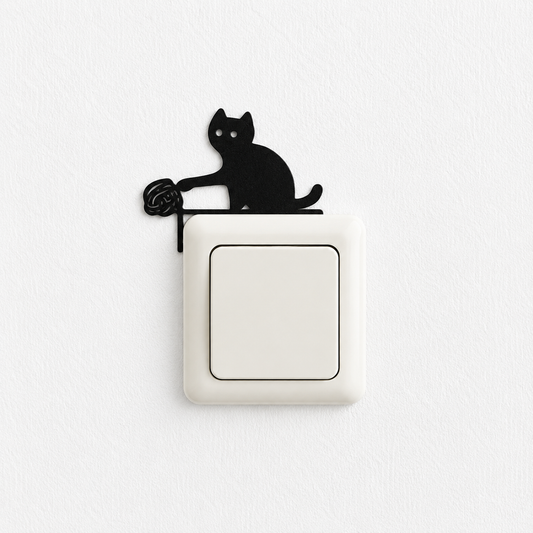 Katzen lichtschalter dekoration - schelmische katze
